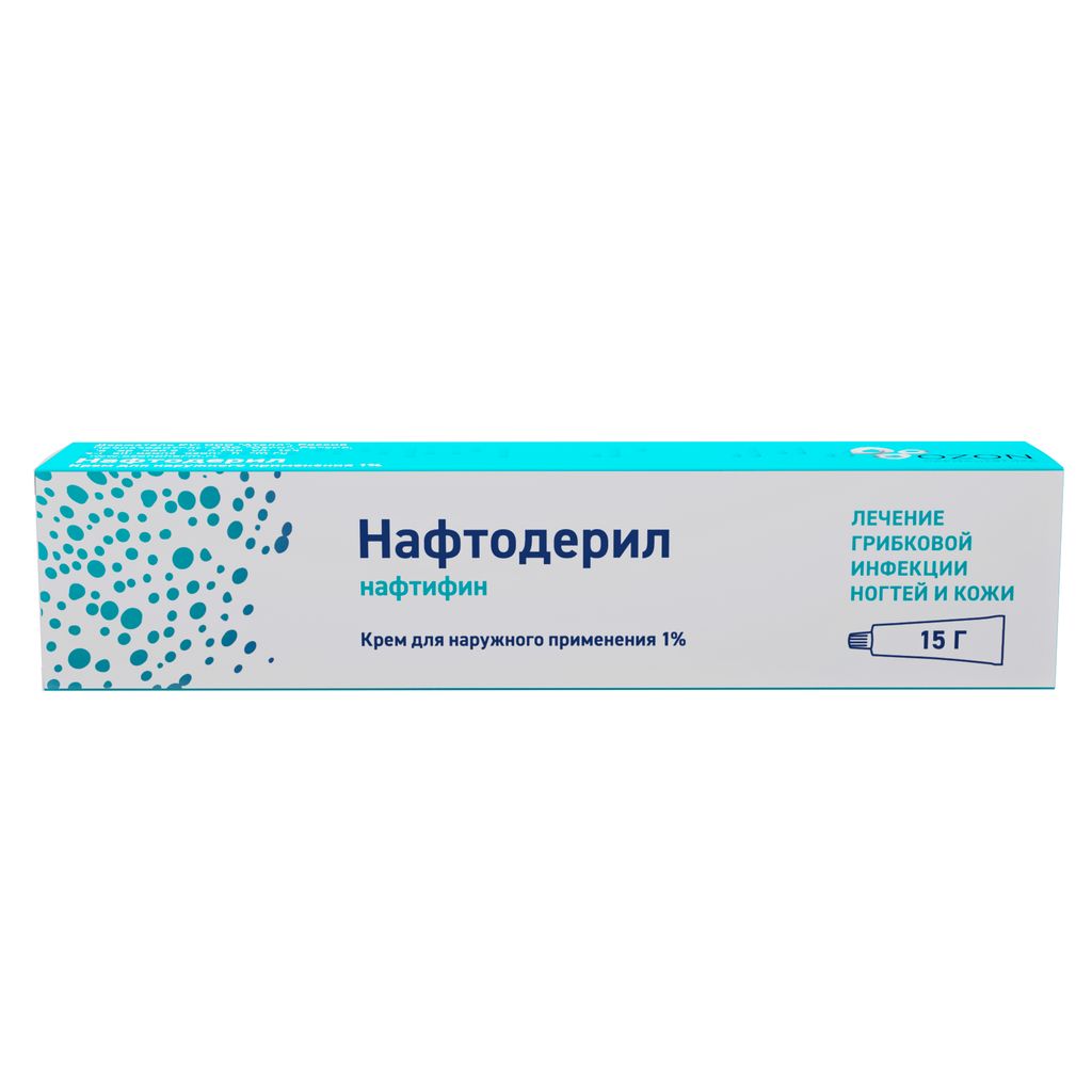 Нафтодерил, 1%, крем для наружного применения, 15 г, 1 шт.