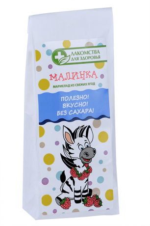 фото упаковки Мармелад желейный Малинка без сахара