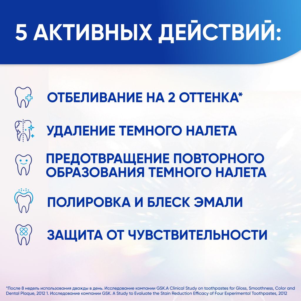 Зубная паста Sensodyne Clinical White Активное Отбеливание Укрепление Эмали, паста зубная, 75 мл, 1 шт.