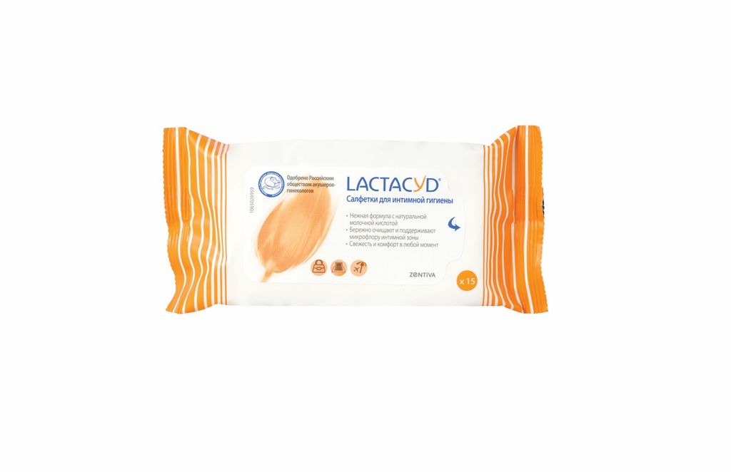 фото упаковки Lactacyd Салфетки для интимной гигиены, салфетки гигиенические, 15 шт. фото упаковки Lactacyd Салфетки для интимной гигиены
