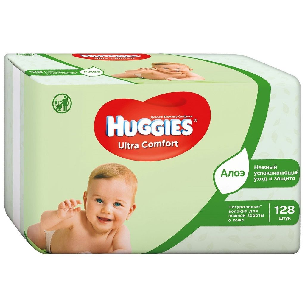 фото упаковки Huggies Ultra comfort салфетки влажные детские