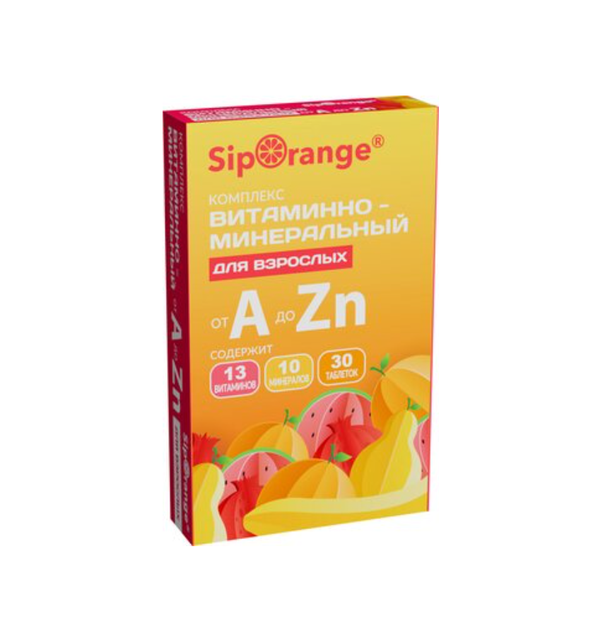 фото упаковки Siporange Витаминно-минеральный комплекс от А до Цинка
