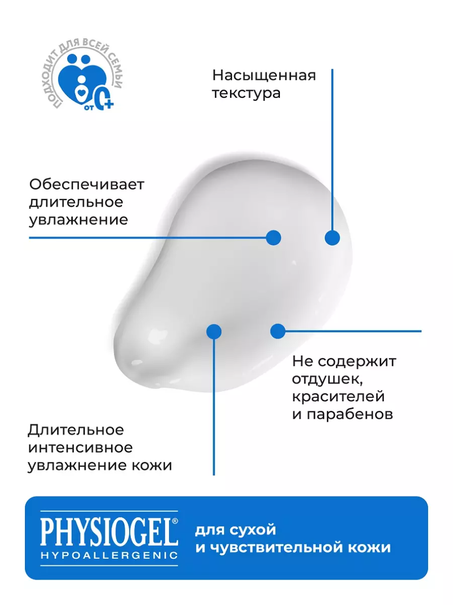 Физиогель Интенсивный увлажняющий крем, для сухой и чувствительной кожи, 100 мл, 1 шт.