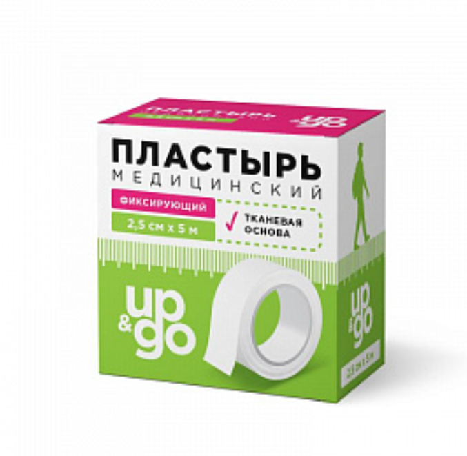 фото упаковки Пластырь медицинский фиксирующий UP&GO