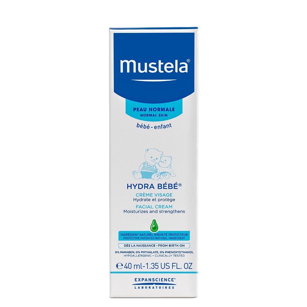 Mustela Hydra-Bebe крем для лица увлажняющий детский, крем для детей, 40 мл, 1 шт.