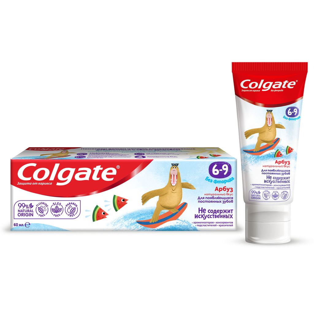 фото упаковки Colgate Паста зубная детская от 6 до 9 лет без фторида