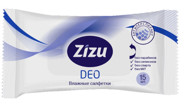 фото упаковки Zizu Deo салфетки влажные дезодорирующие