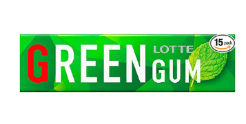 фото упаковки Lotte green gum жевательная резинка Мятная