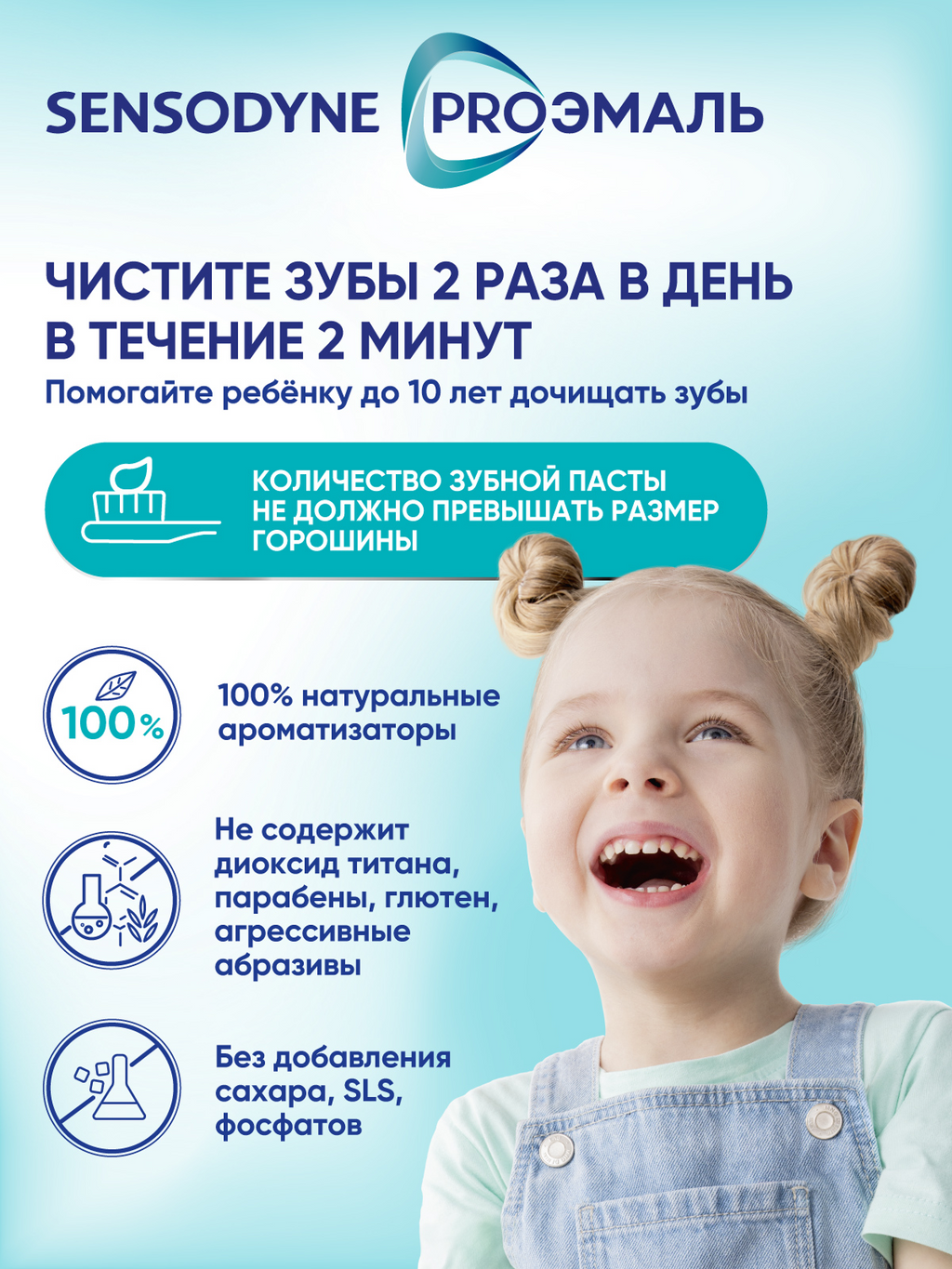 Зубная паста детская Sensodyne PROЭМАЛЬ KIDS, паста зубная, клубничный коктейль, 50 мл, 1 шт.