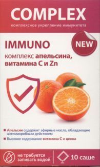 фото упаковки Complex Immuno Апельсин Витамин С Цинк