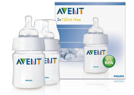 Бутылочка  Philips AVENT Classic+ полипропиленовая, SCF680/27, арт. 86040, 125 мл, 2 шт.