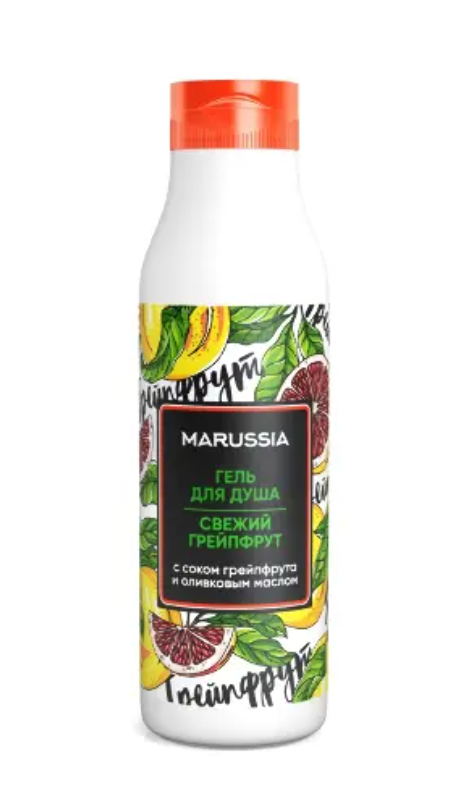 Маруся Гель для душа Грейпфрут, гель, с соком грейпфрута и оливковым маслом, 400 мл, 1 шт.