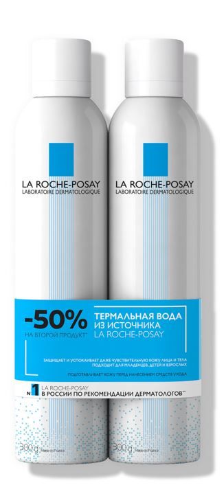 La Roche-Posay термальная вода, спрей, 300 мл, 2 шт.