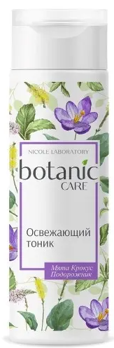 Botanic care Тоник освежающий для лица, тоник для лица, Мята Крокус Подорожник, 200 мл, 1 шт.