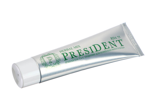 PresiDent Herbal mix Зубная паста 75 RDA, паста зубная, 50,0 г, 1 шт.