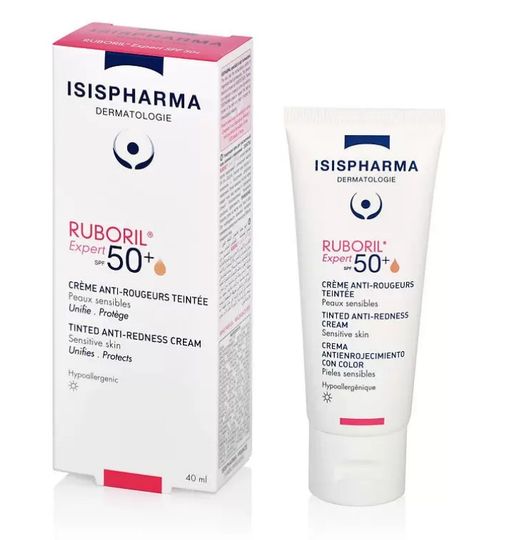 Isispharma Ruboril Expert Крем дневной тонирующий SPF 50+, крем для лица, от покраснений кожи, 40 мл, 1 шт.
