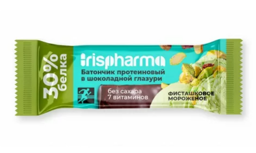 Irispharma Батончик протеиновый 30% Фисташковое мороженое, батончик, 40 г, 1 шт.