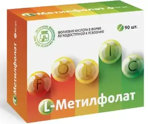 L-метилфолат, таблетки, покрытые оболочкой, 90 шт.