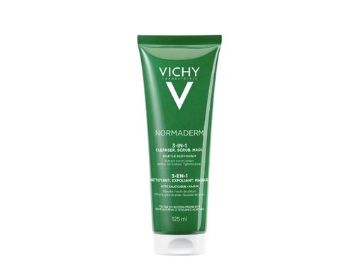 Vichy Normaderm Три-Актив глубокое очищение гель + скраб + маска, гель, 125 мл, 1 шт.