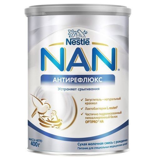 NAN Антирефлюкс, для детей с рождения, смесь молочная сухая, 400 г, 1 шт.