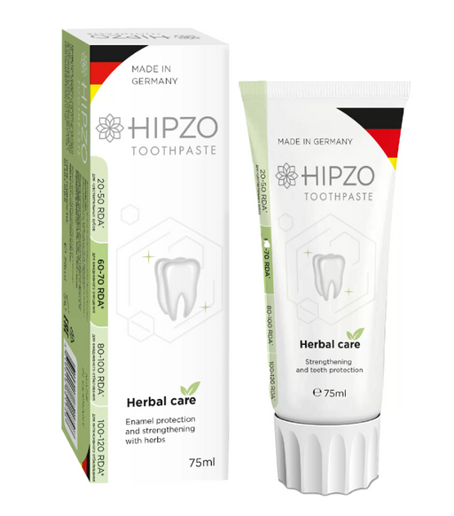 Hipzo Herbal care Зубная паста защита и укрепление эмали, паста, на основе трав, 75 мл, 1 шт.