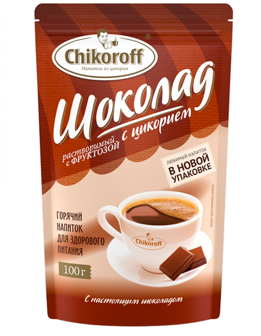Chikoroff Цикорий шоколадный, напиток быстрорастворимый, 100 г, 1 шт.